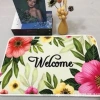 Anti-slip floor MATS for foreign trade, kitchen floor MATS, carpet, water-absorbing imitation cashmere printed floor MATS, novel styles, skin-friendly fabric Specification image